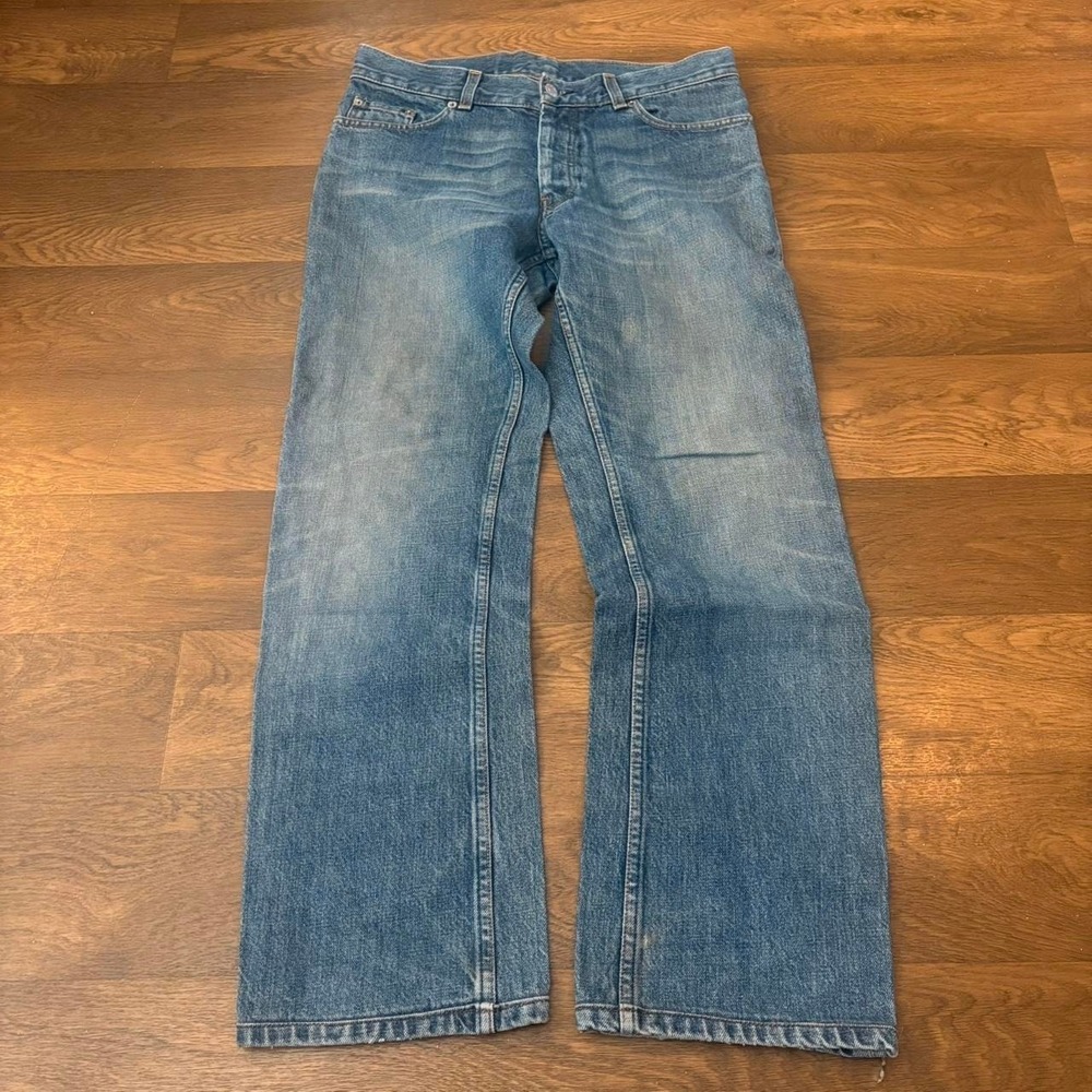 Vintage 1998 Authentic Helmut Lang Archive Classic Light Wash Bootcut Jeans